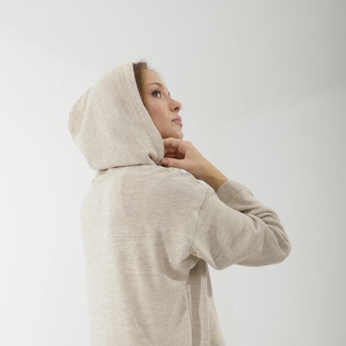 Костюм вязаный SL, с капюшоном, 42-44, бежевый 51109