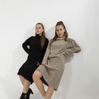 Платье вязаное SL, с узором, 50-52, чёрный - Фото 6