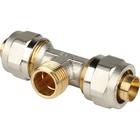 Тройник STOUT SFS-0011-001220, 1/2"х20 мм, наружная резьба, для металлопласт. труб, винтовой 7425599 - фото 289011