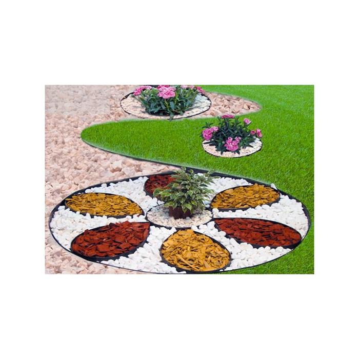 Садовый пластиковый бордюр, 38 мм, коричневый, 10 м + 30 кольев, «Манго» - фото 1889651801