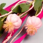 Декор ветка "Мак в ленте" 150 см, микс - фото 57950094