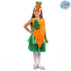 Карнавальный костюм «Морковка», платье, маска, р. 34, рост 122-134 см - фото 10312629