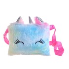 Сумка плюшевая «Единорог», 18х1х12 см, МИКС - фото 24685617