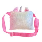 Сумка плюшевая «Единорог», 18х1х12 см, МИКС - фото 24685619