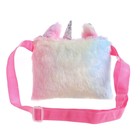 Сумка плюшевая «Единорог», 18х1х12 см, МИКС - фото 24685620