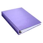 Тетрадь на 4 кольцах А5, 120 листов в клетку "Фиолетовая. METALLIC", обложка бумвинил, блок офсет - Фото 3