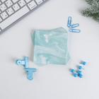 Набор «Все сбудется»: блок бумаг 150 листов, скрепки, кнопки, зажимы 6956603