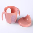 Поильник детский с твёрдым носиком «Protect Me», 200 мл., с ручками, цвет розовый - Фото 3