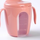 Поильник детский с твёрдым носиком «Protect Me», 200 мл., с ручками, цвет розовый - Фото 4