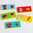 УЦЕНКА Макси - пазлы для ванны (головоломка), парные «Кто что ест?», 5 пазлов, 10 деталей 7423268