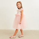 Платье нарядное детское, розовое, рост 134 см - фото 34993985