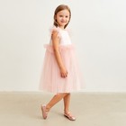 Платье нарядное детское, розовое, рост 134 см - фото 34993986