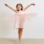 Платье нарядное детское, розовое, рост 134 см - фото 34993989