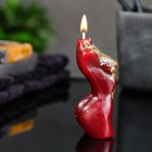 Фигурная свеча "Женское тело №1" шоколадная с поталью 9,5см - Фото 2