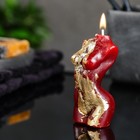 Фигурная свеча "Женское тело №1" шоколадная с поталью 9,5см - Фото 3