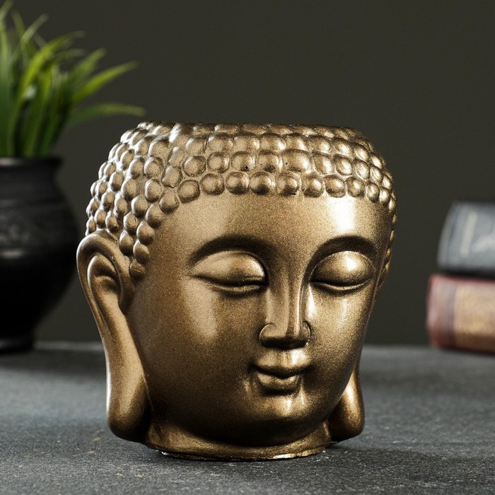 Кашпо - органайзер "Будда" бронза, 11х11х11см - Фото 1