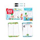 Новогодний набор пиши-стирай «Новый год: Рисуй двумя руками. Ёлки, подарки и эльфы», 20 карт, 3+ - Фото 2