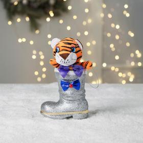 Новогодняя мягкая игрушка «Весёлый тигрёнок» МИКС, 16 см, на новый год
