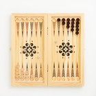 Нарды "Парусник", деревянная доска 50 х 50 см, с полем для игры в шашки - фото 33375298