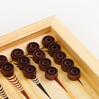 Нарды "Парусник", деревянная доска 50 х 50 см, с полем для игры в шашки - фото 33375301