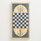 Нарды "Парусник", деревянная доска 50 х 50 см, с полем для игры в шашки - фото 33375300