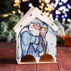 Чайный домик на два ряда "Дед Мороз и Снегурочка" 15,5×9,6×20 см - фото 6471985