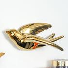 Декор настенный керамика "Золотая ласточка" 8,5х10х17 см - фото 22770374