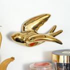 Декор настенный керамика "Золотая ласточка" 7,5х6х10 см - Фото 2