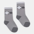 Носки детские махровые, цвет серый, размер 14-16 - Фото 2