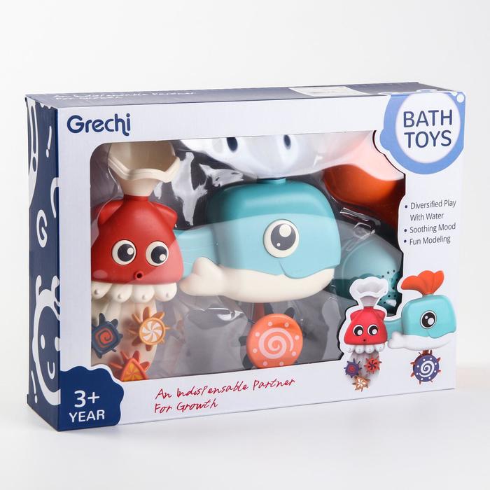 Набор игрушек для купания «Кит - мельница» 51120