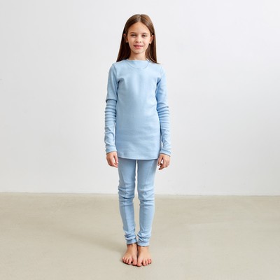 Термобельё для девочки (лонгслив, легинсы) цвет голубой, рост 146 см