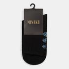 Носки новогодние женские «Снежинки» MINAKU цвет чёрный, размер 36-37 - Фото 5