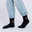 Носки новогодние мужские MINAKU «Дед Мороз», цвет чёрный, размер 40-41 (27 см) - фото 22960214