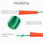 Скакалка спортивная, 2.8 м, регулируемая, зелёная - Фото 2