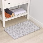 Коврик для ванной светящийся в темноте Доляна «Светящиеся фигуры», 50×80 см, серый - Фото 1