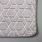 Коврик для ванной светящийся в темноте Доляна «Светящиеся фигуры», 50×80 см, серый - Фото 4