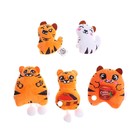 Магнит новогодний мягкий «Весёлые тигрята». МИКС - Фото 4