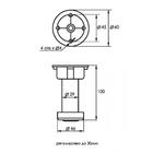 Опора неразборная регулируемая 95-130 мм, кухонная 100 мм, черная - фото 24586499