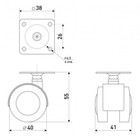 Опора колесная 40 мм, с метал.вставкой 7425419