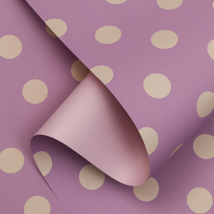 Пленка двухсторонняя «Горох крупный», сиреневый 0.58×10 м - Фото 1