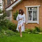 Халат женский вафельный «Экономь и Я», размер 46-48, белый, хлопок, 200 г/м² - Фото 4