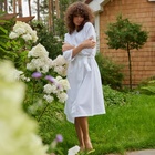 Халат вафельный женский «Экономь и Я», рукав 3/4, размер 50-52, 100% хлопок, 200 г/м², белый - Фото 2