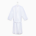 Халат вафельный мужской «Экономь и Я», 100% хлопок, 200 г/м², белый - Фото 2