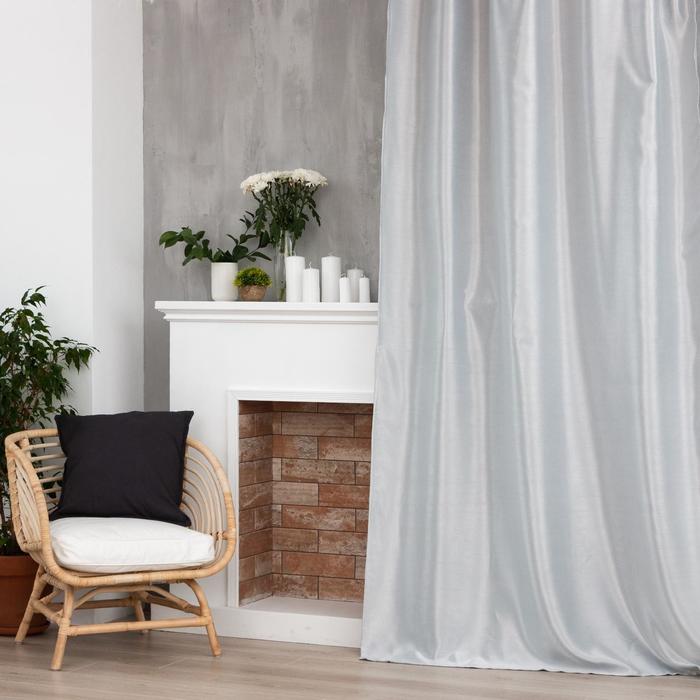 Штора портьерная на люверсах «Этель. Классика», морской волны, 250×265 см - Фото 1