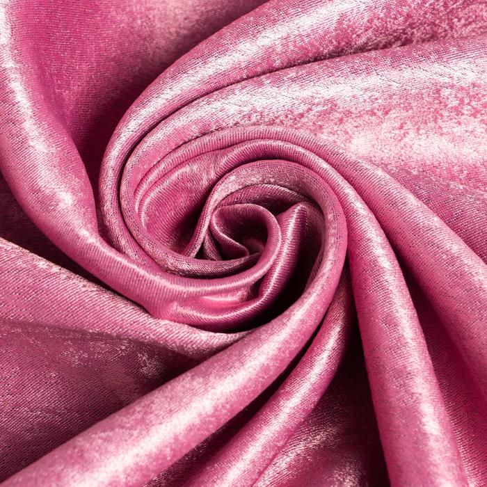 Штора портьерная Этель "Классика" цв.розовый,на люверсах 130*300 см, 100% п/э - фото 1907298335