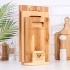 Набор досок разделочных Дарим Красиво «Прямая ручка», 3 шт., 38×22×1.8 см; 34×20×1.8 см, 30×18×1.8 см, дерево - Фото 2