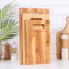 Набор досок разделочных Дарим Красиво «Прямая ручка», 3 шт., 38×22×1.8 см; 34×20×1.8 см, 30×18×1.8 см, дерево - Фото 3