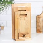 Набор досок разделочных Дарим Красиво «Прямая ручка», 3 шт., 38×22×1.8 см; 34×20×1.8 см, 30×18×1.8 см, дерево - Фото 7