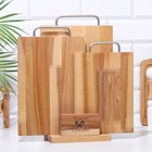 Набор досок разделочных Дарим Красиво «Прямоугольник», 3 шт. 34×22×1.8, 31×20×1.8, 26×18×1.8 см, дерево - Фото 3