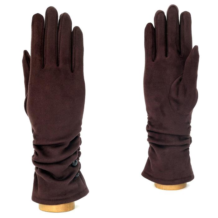 Перчатки женские, безразмерные, цвет коричневый - Фото 1